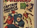 Avengers #4 CGC 3.0 1964 2121404001 1st Silver Age Captain America and Bucky