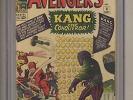 Avengers #8 (CGC 3.0) OW/W Pages; 1st app Kang 1964 Marvel Comics (j# 213)