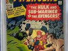 Avengers #3 CGC 5.0 1st Sub-Mariner & Hulk Team UpKEY ISSUEL K