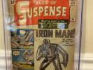 TALES OF SUSPENSE #39 (Iron Man 1st app. & origin) CGC 1.8 C/OW Marvel 1963