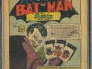 Batman #1 (Page 2 Only) 1st Ever App. The Joker Golden Age DC Comic 1940 CGC PG