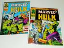 2x MIGHTY WORLD OF MARVEL 197 198 lot 1976 Incredible Hulk 180 181 1st WOLVERINE