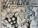 Bob Layton Original Comic Art Avengers 122 Recreation Iron Man Thor