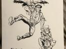 Original pen/ink artwork for the cover to issue #6 of the Spirit by Will Eisner