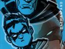 DC Convergence Remarked Comic Batman Robin Ink Drawing by Tim Shinn