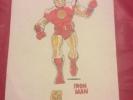 Dick Ayes Original Art Iron Man Color Drawing Signed 100% Real/Authentic