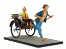 Collectible figure Moulinsart Fariboles Tintin and Snowy in the Tuk Tuk (2017)