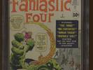 Fantastic Four 1 CGC 4.0 | Marvel 1961 | Origin & 1st Fantastic Four & Mole Man