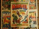 JOB LOT - BUNDLE 5 UK ISSUES OF THE MIGHTY WORLD OF MARVEL #1, 2, 3, 4 & 5 1972